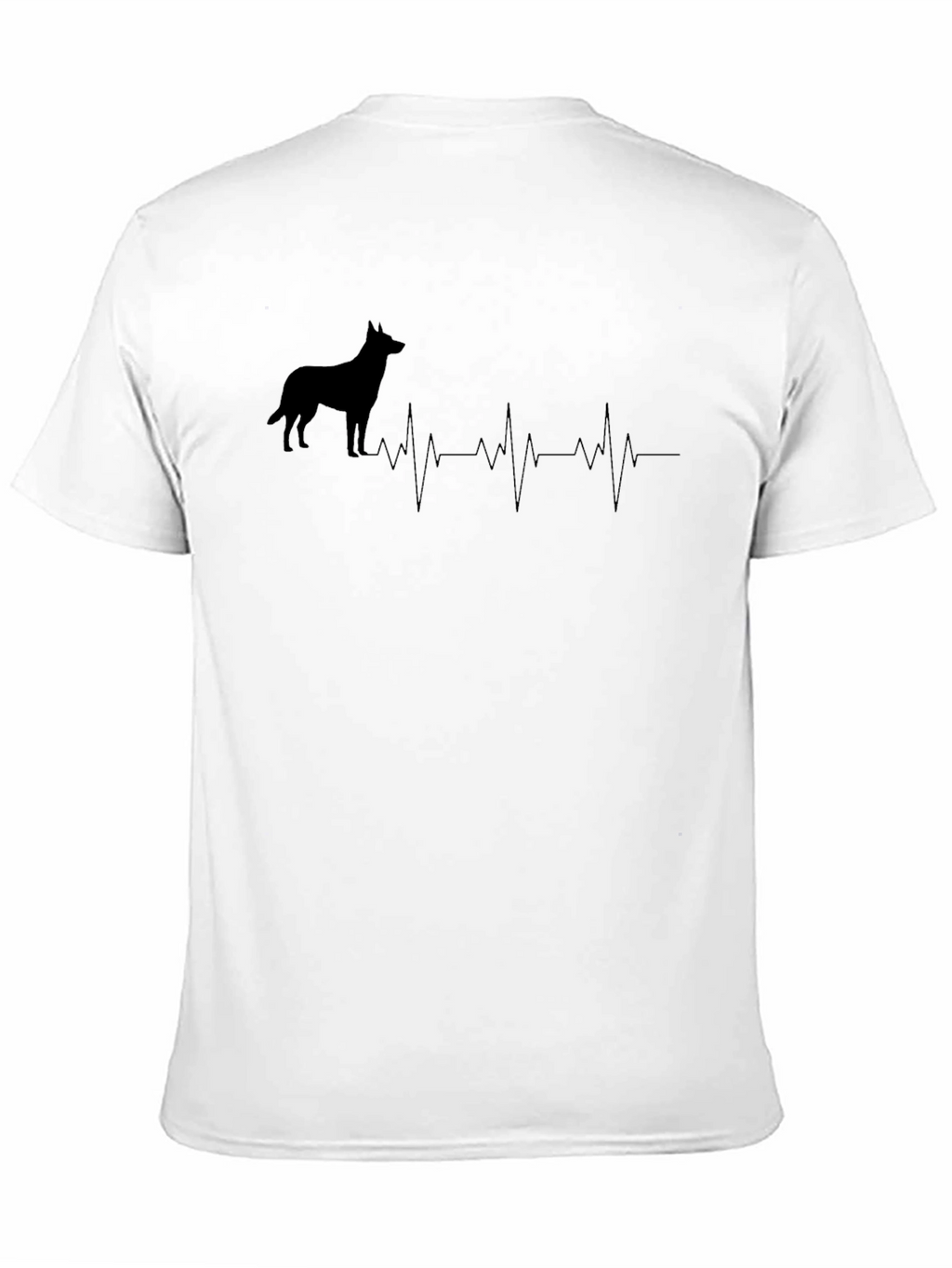 Dog Breed Heartbeat T-Shirt - Black