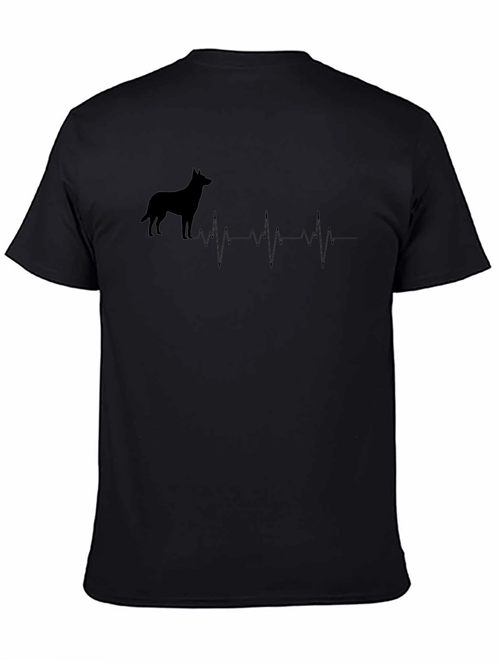Dog Breed Heartbeat T-Shirt - Black