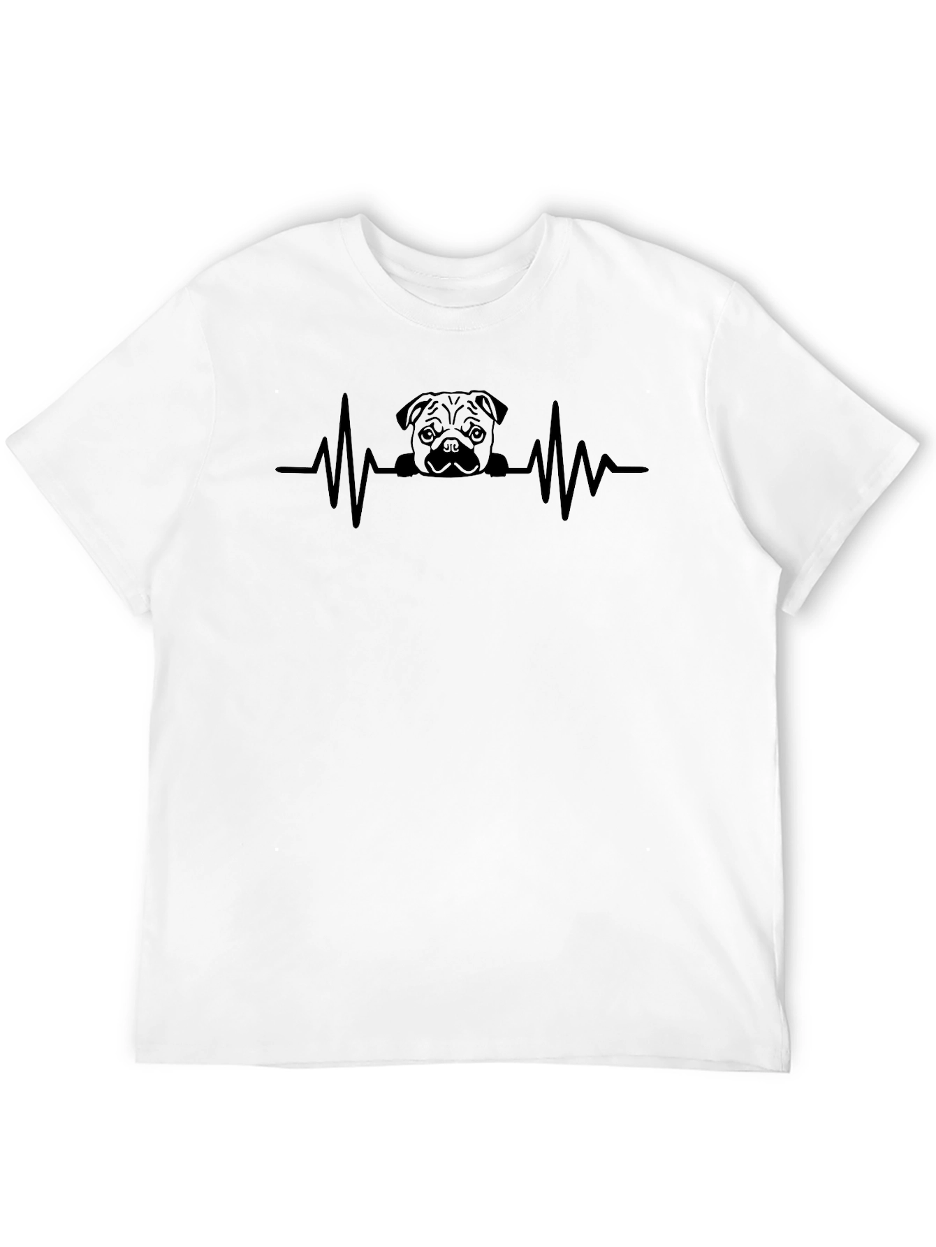 Pug Heartbeat T-Shirt - Love Your Dog!