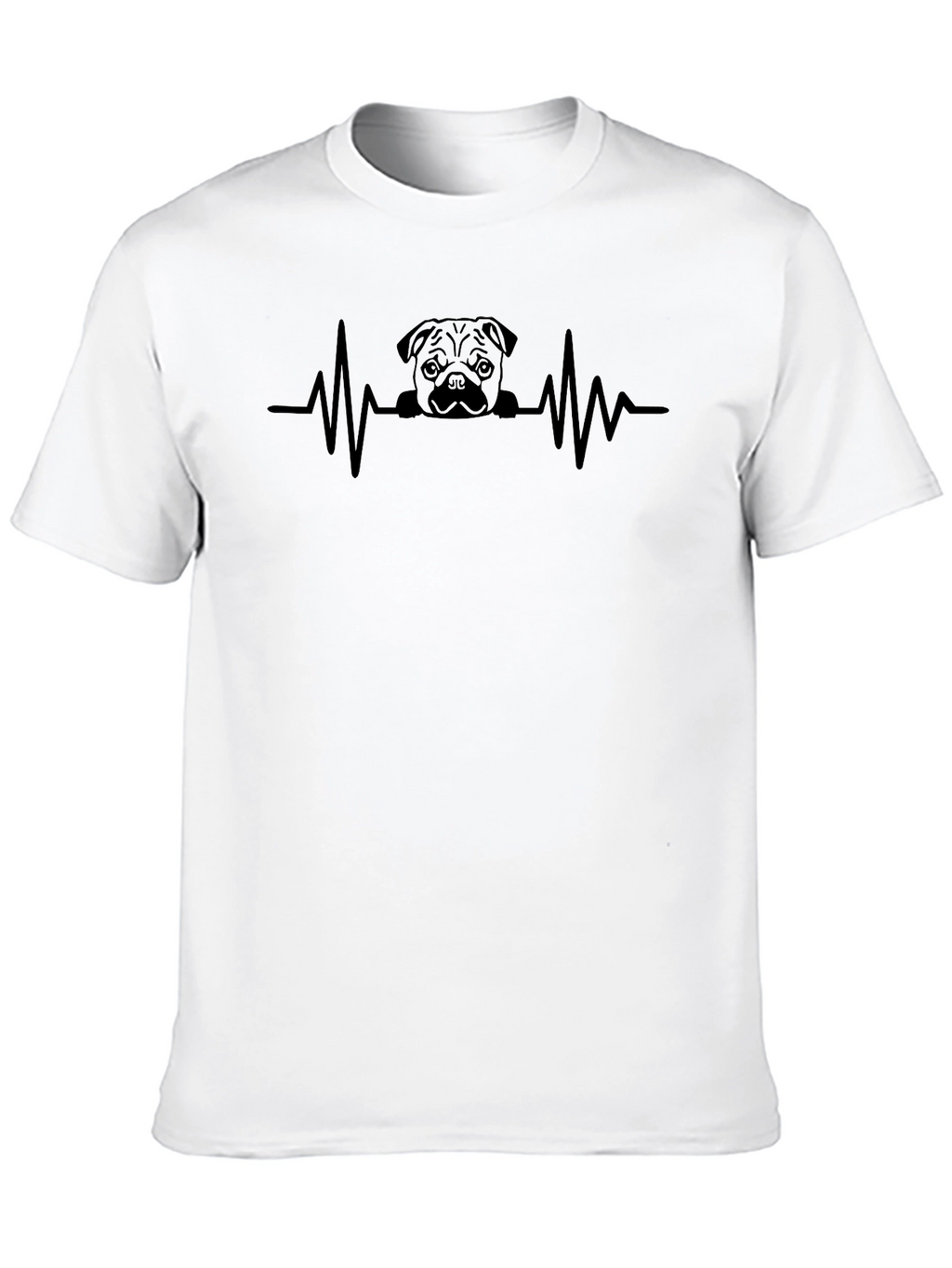 Pug Heartbeat T-Shirt - Love Your Dog!