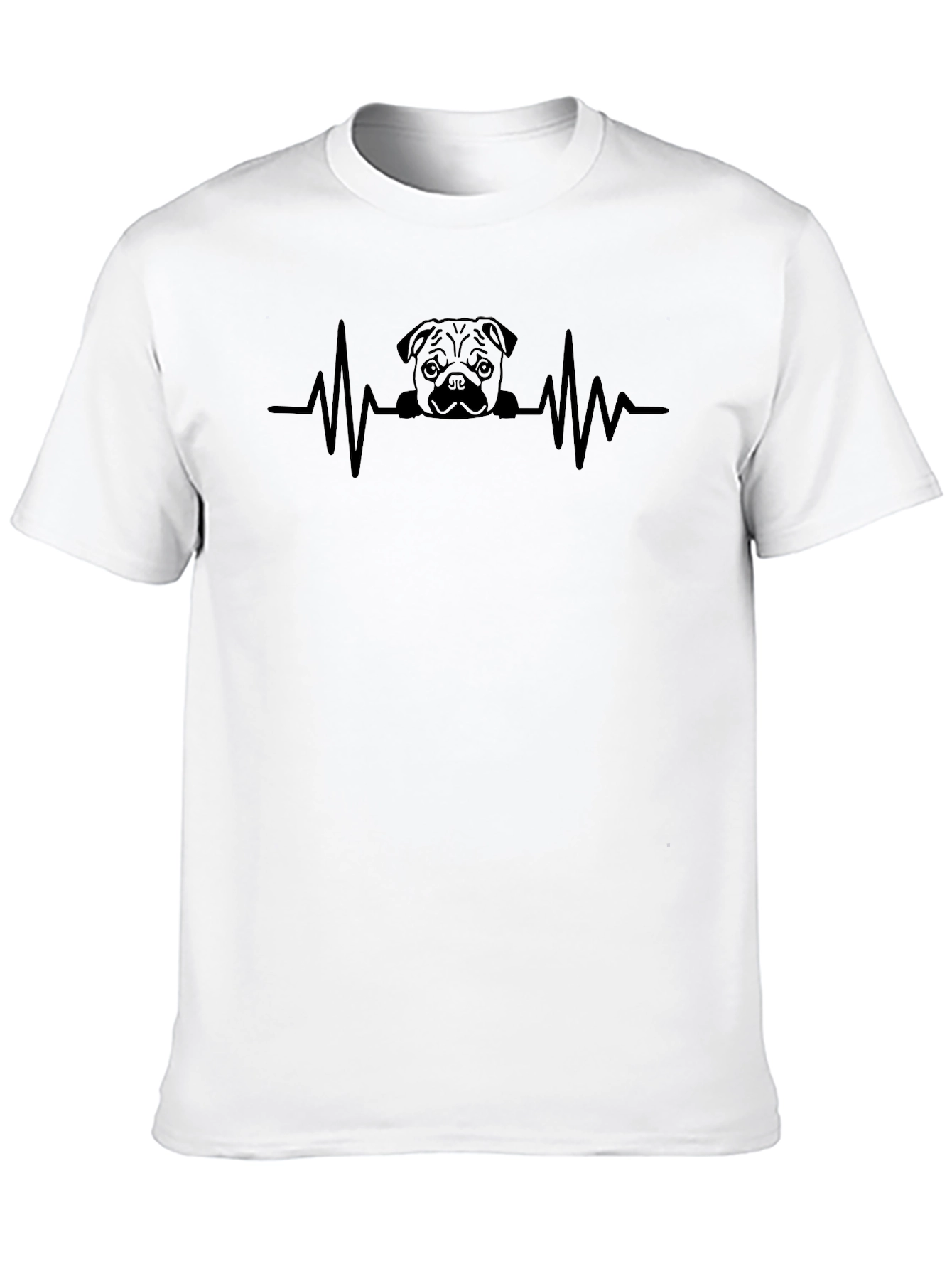 Pug Heartbeat T-Shirt - Love Your Dog!