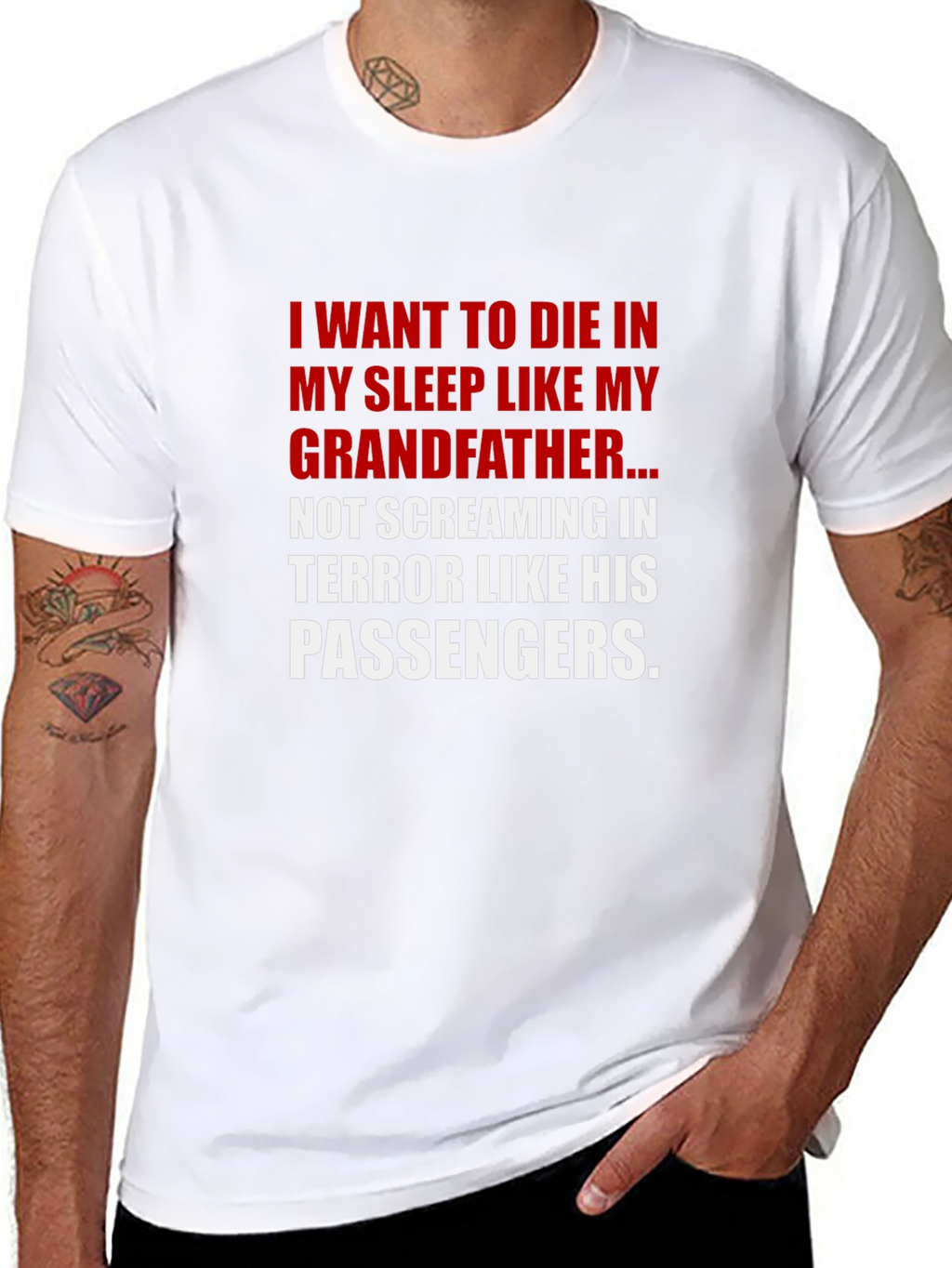Funny Grandfather T-Shirt - Die in My Sleep