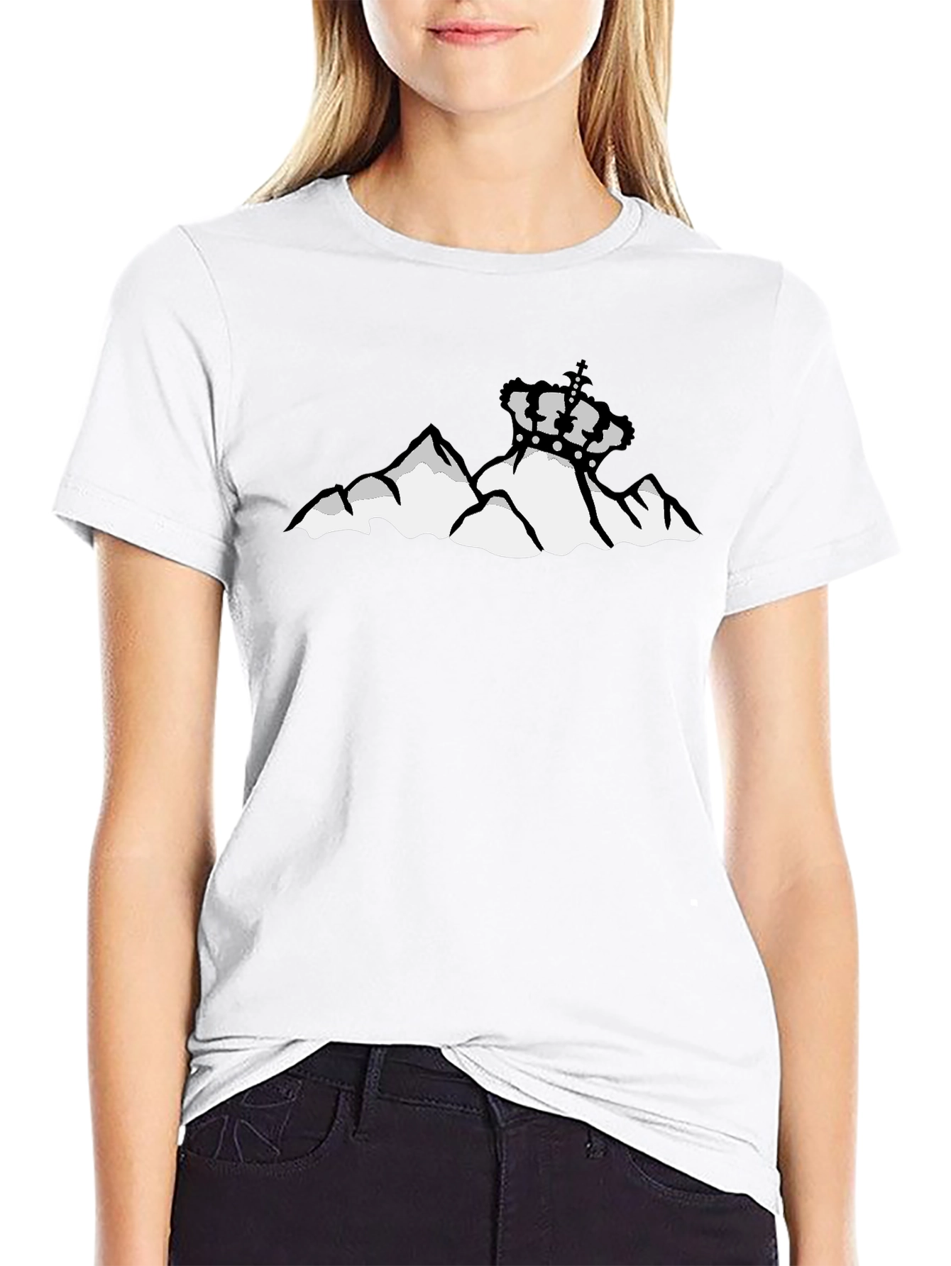 Mountain Crown Graphic Black T-Shirt