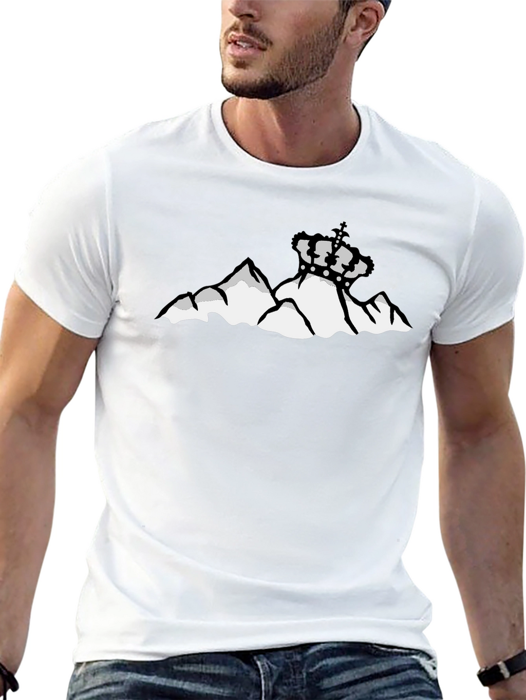 Mountain Crown Graphic Black T-Shirt