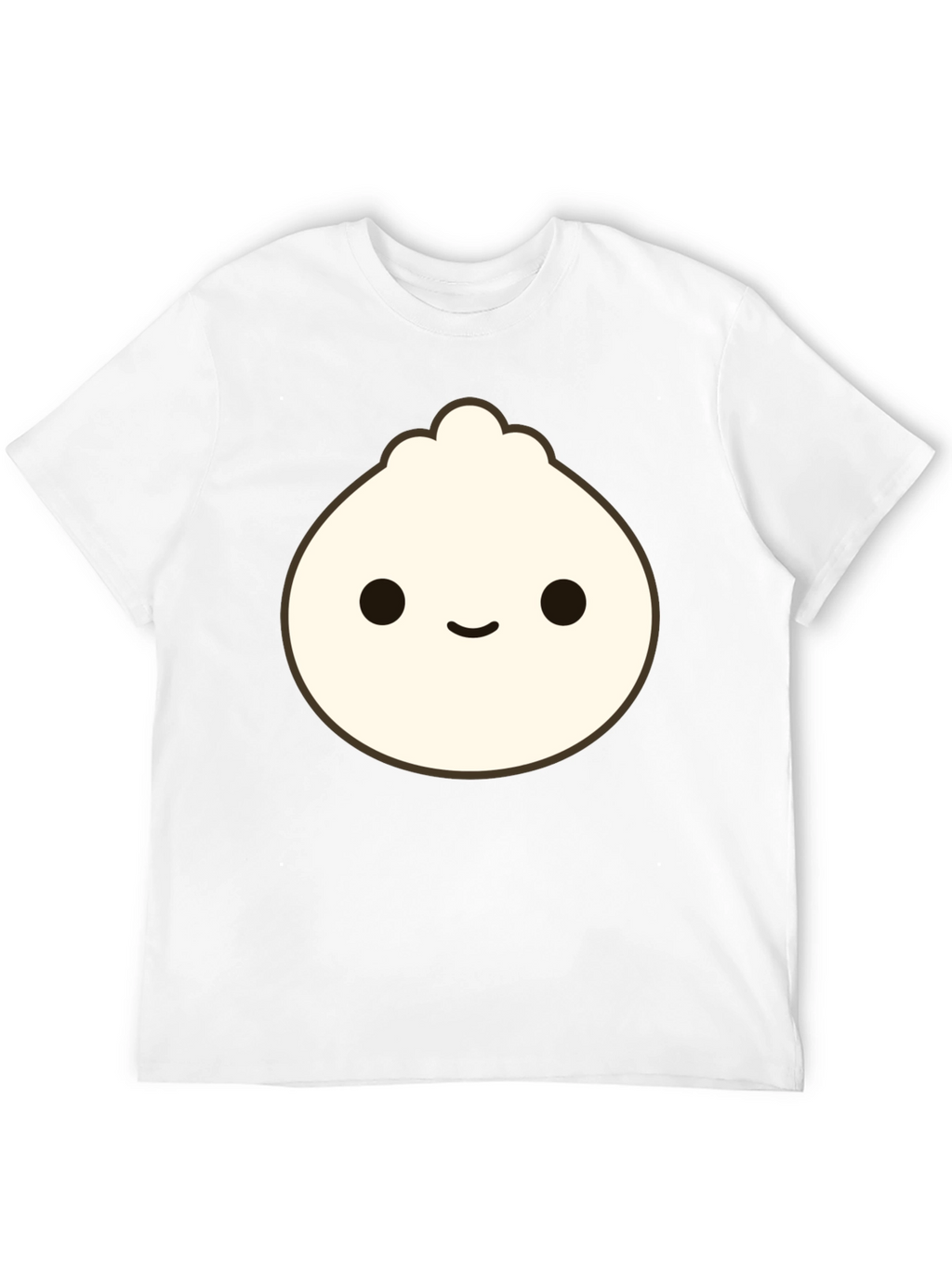 Cute Dumpling Graphic Tee - Black Cotton T-Shirt
