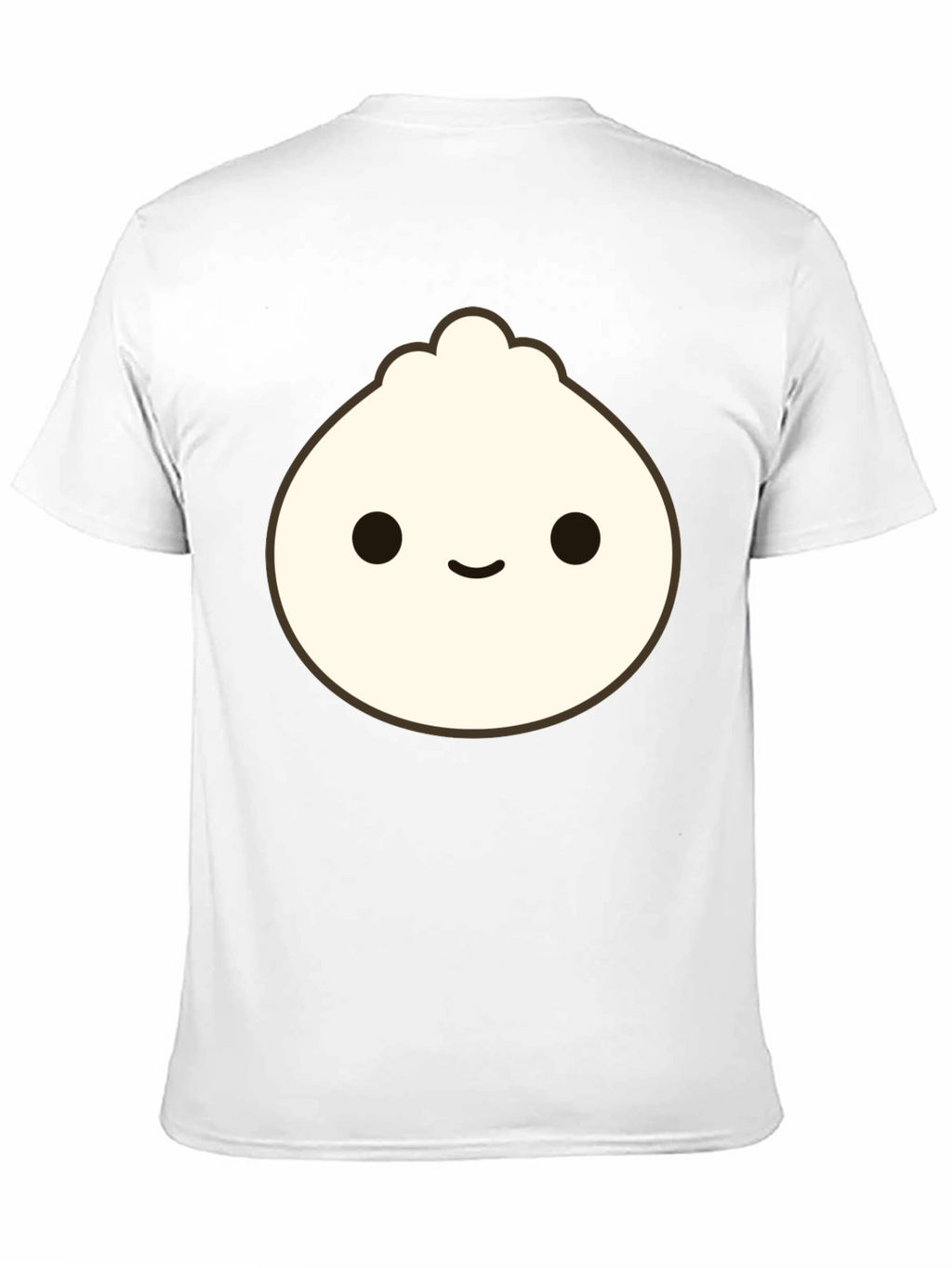 Cute Dumpling Graphic Tee - Black Cotton T-Shirt