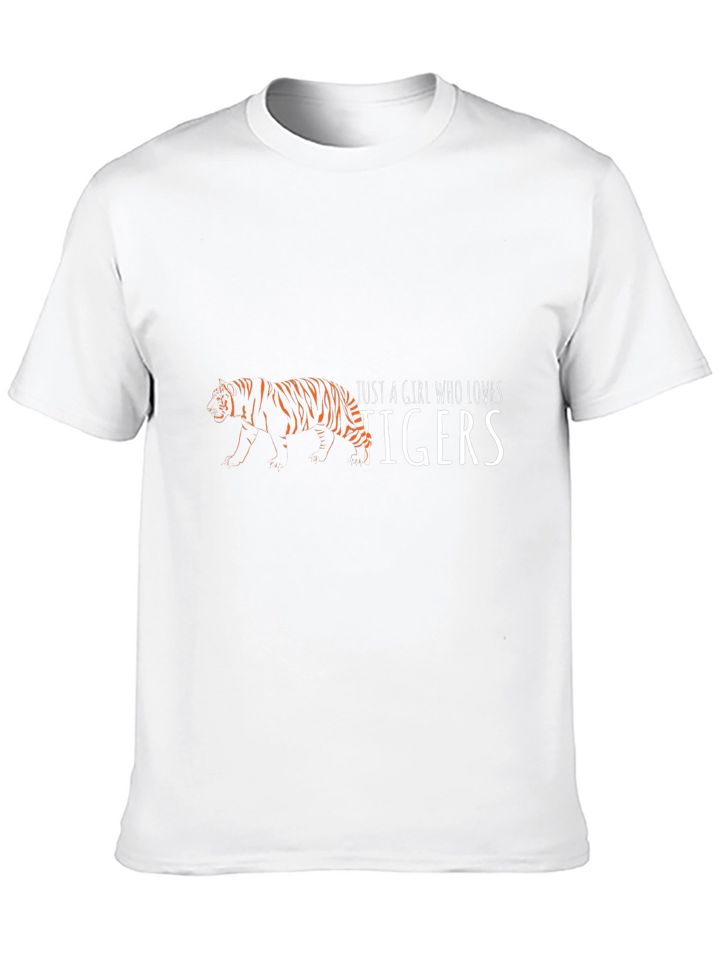 Girl Who Loves Tigers Black T-Shirt