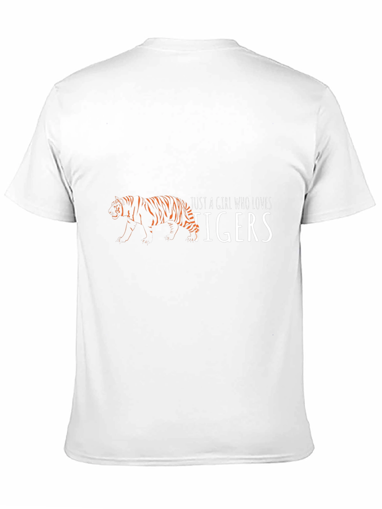 Girl Who Loves Tigers Black T-Shirt