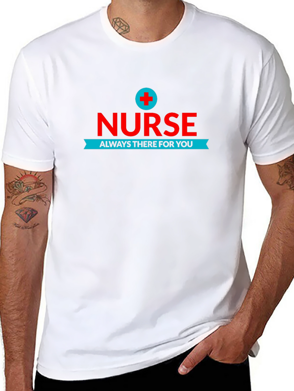Nurse Always There For You Black T-Shirt