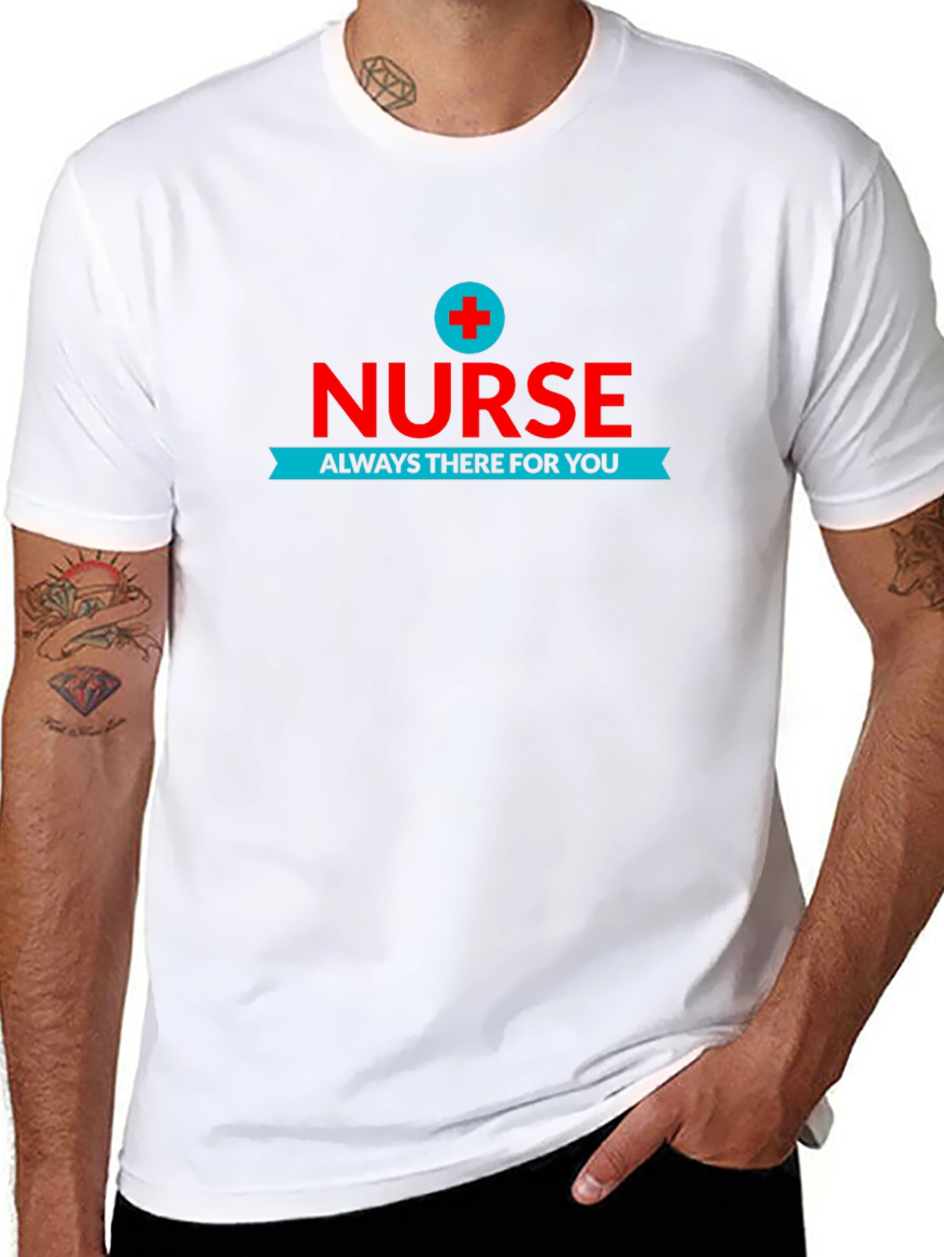 Nurse Always There For You Black T-Shirt