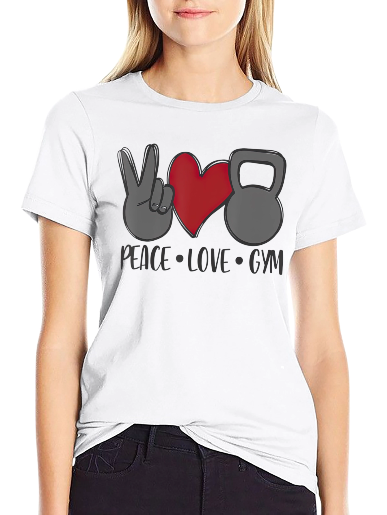 Peace Love Gym Graphic Tee