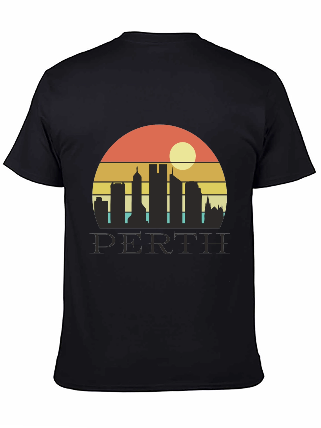 Retro Perth Skyline Graphic Tee