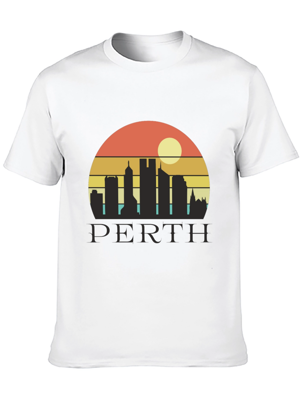 Retro Perth Skyline Graphic Tee