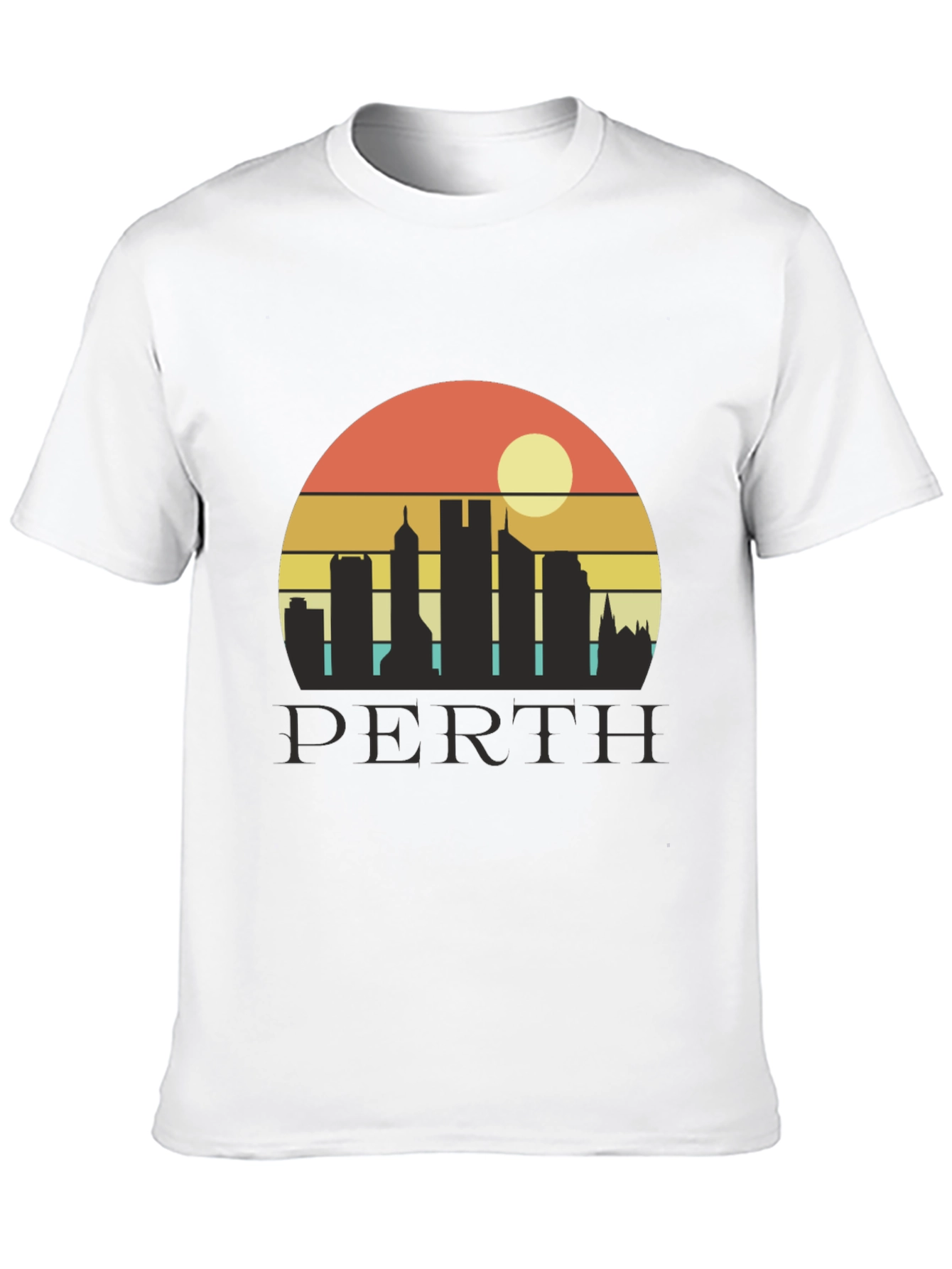 Retro Perth Skyline Graphic Tee