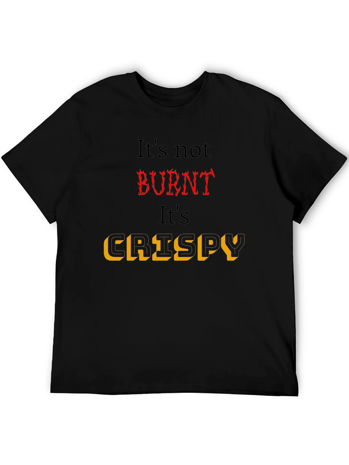 Crispy Black T-Shirt for Foodies