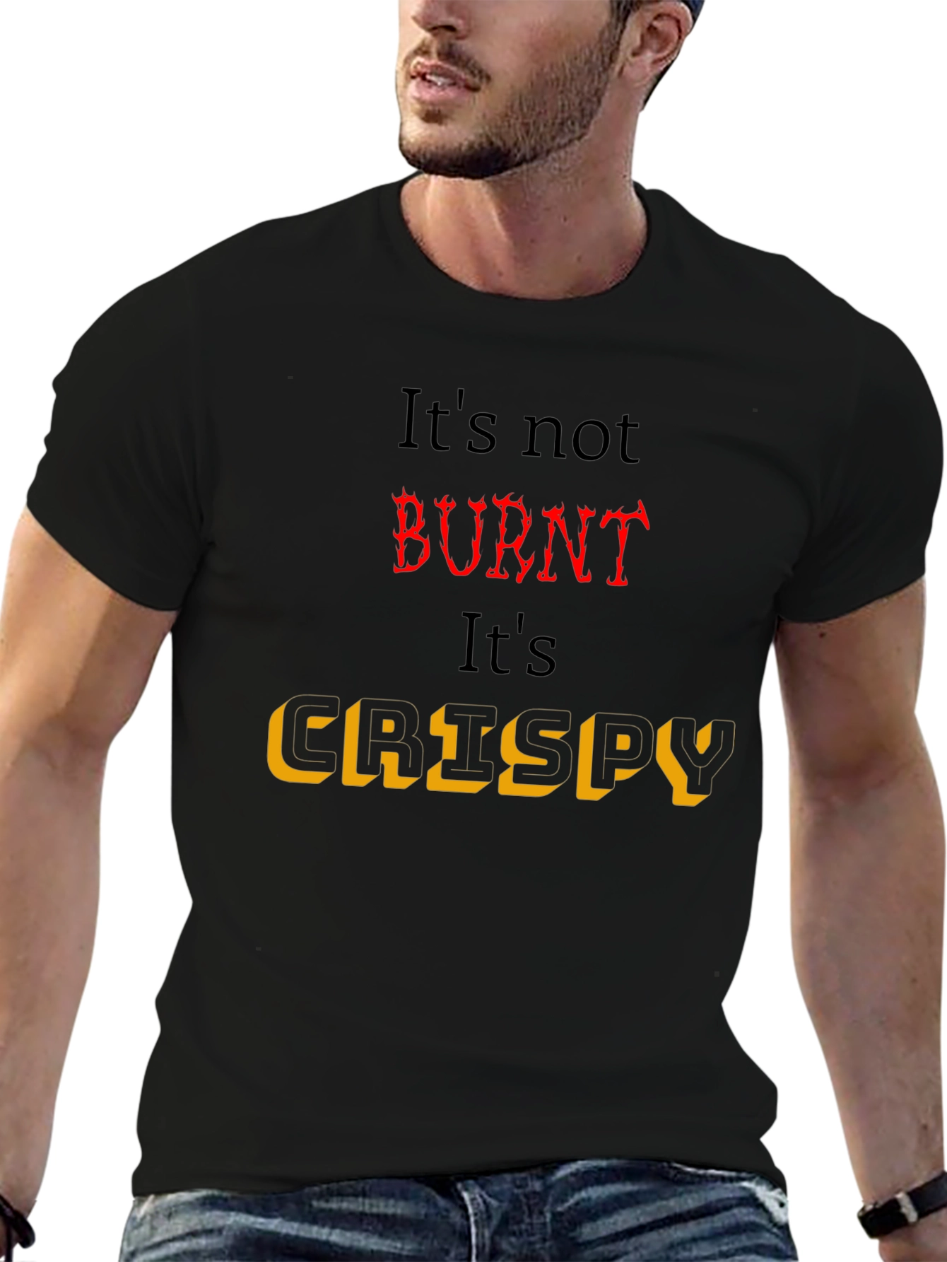 Crispy Black T-Shirt for Foodies