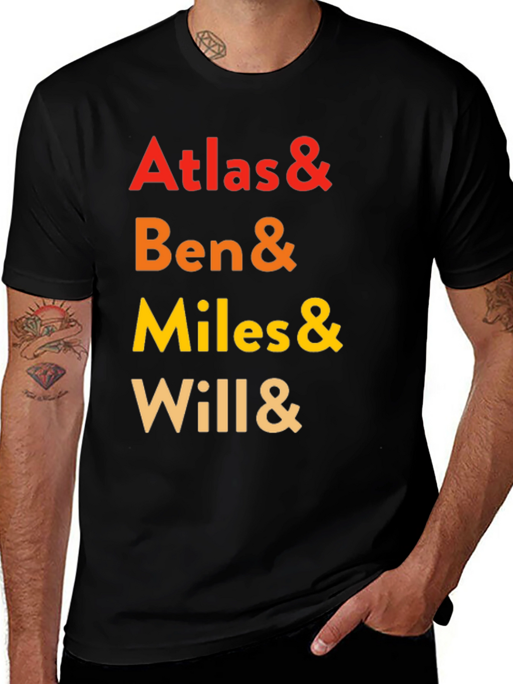 Atlas & Ben & Miles & Will Crewneck Tee
