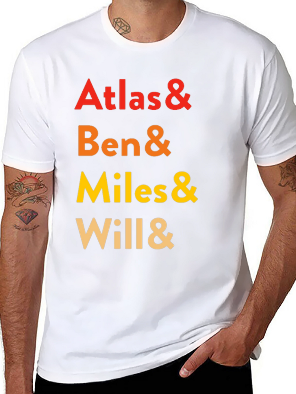 Atlas & Ben & Miles & Will Crewneck Tee