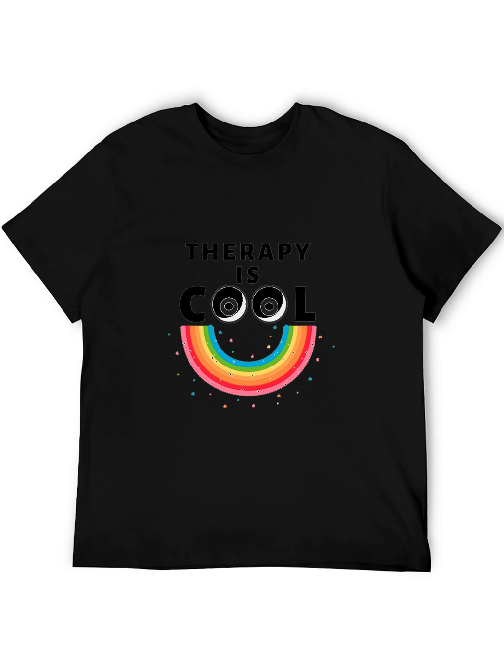 Therapy is Cool Rainbow Smiley Tee