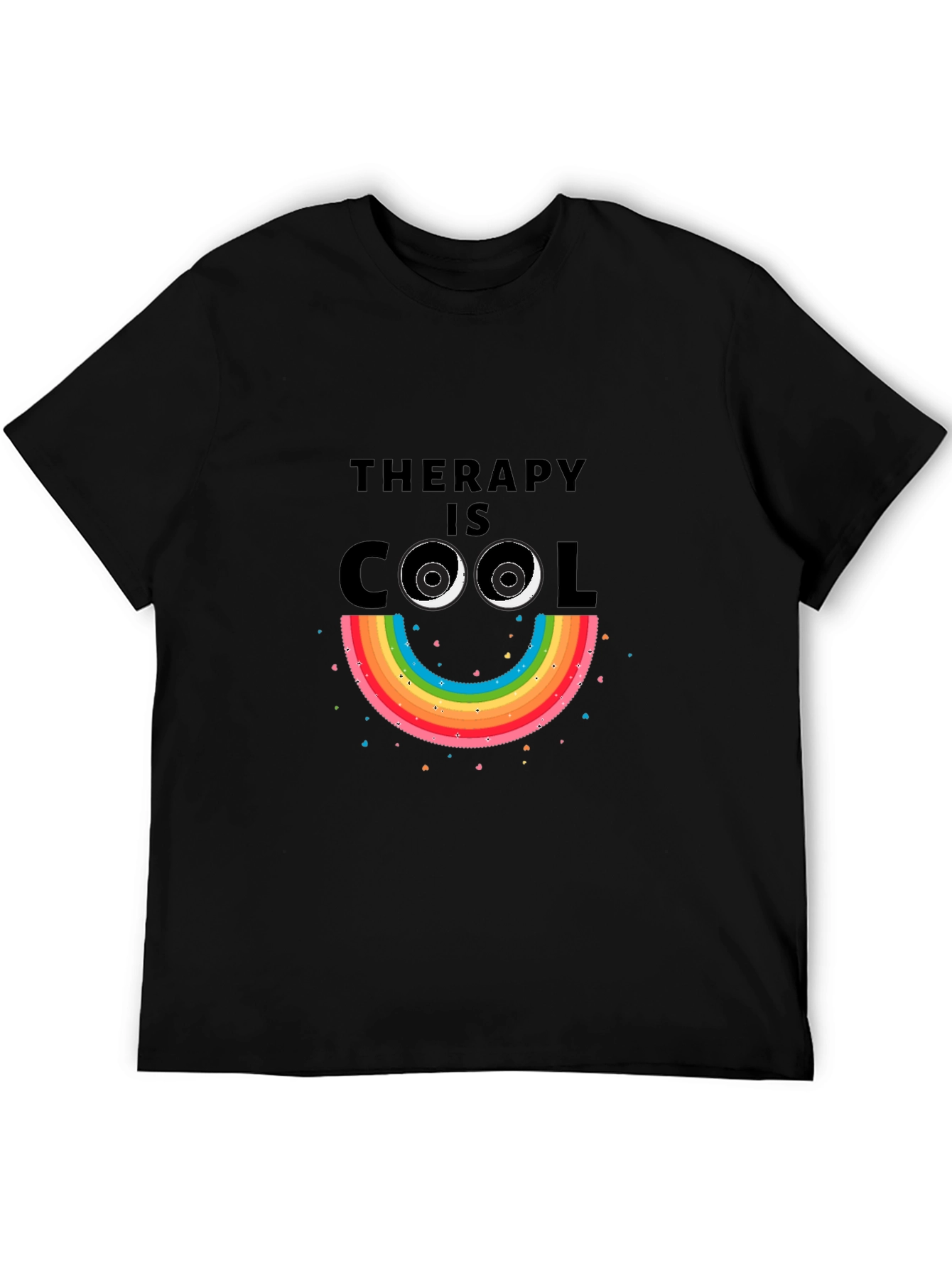 Therapy is Cool Rainbow Smiley Tee