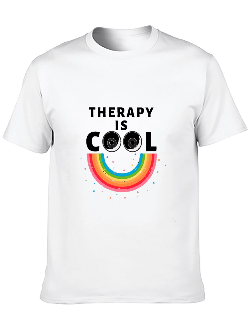 Therapy is Cool Rainbow Smiley Tee