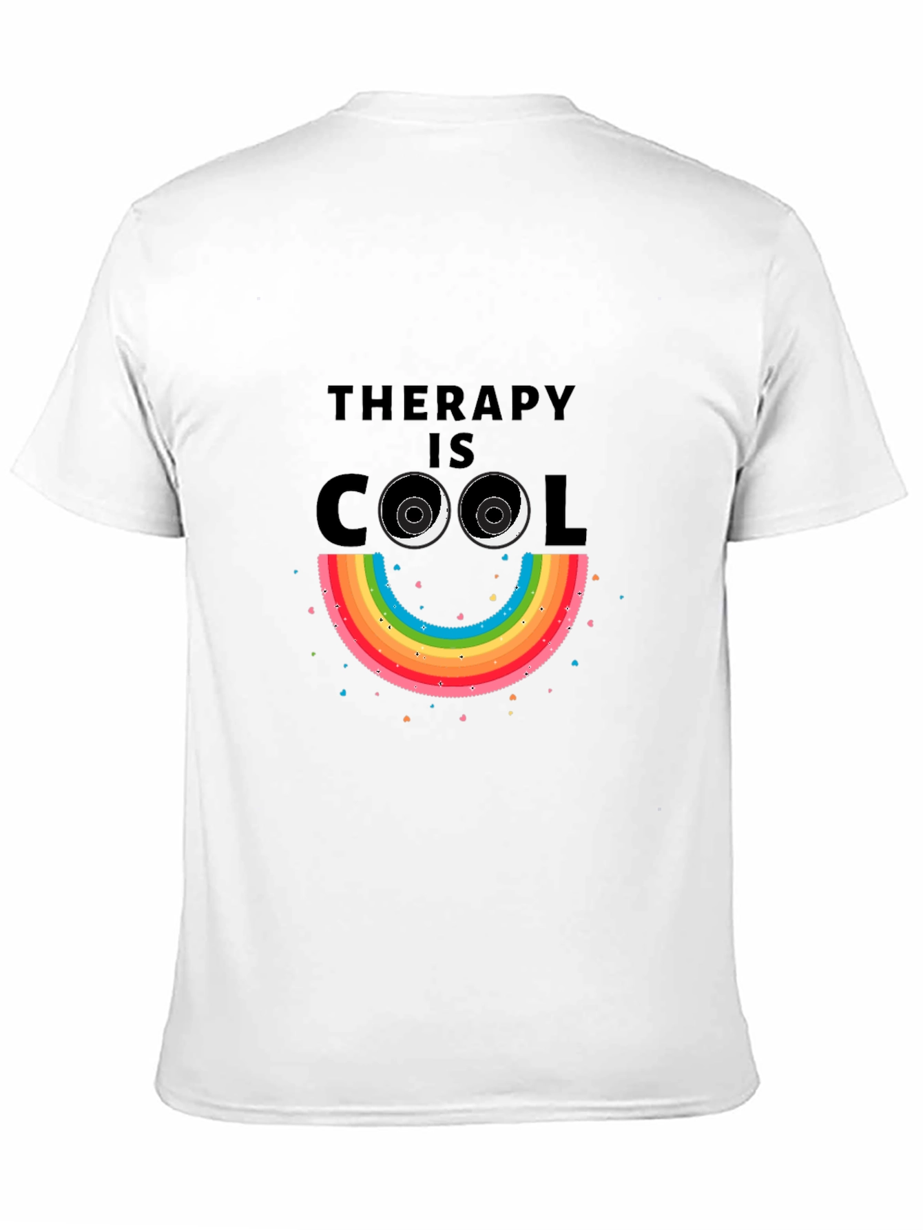 Therapy is Cool Rainbow Smiley Tee