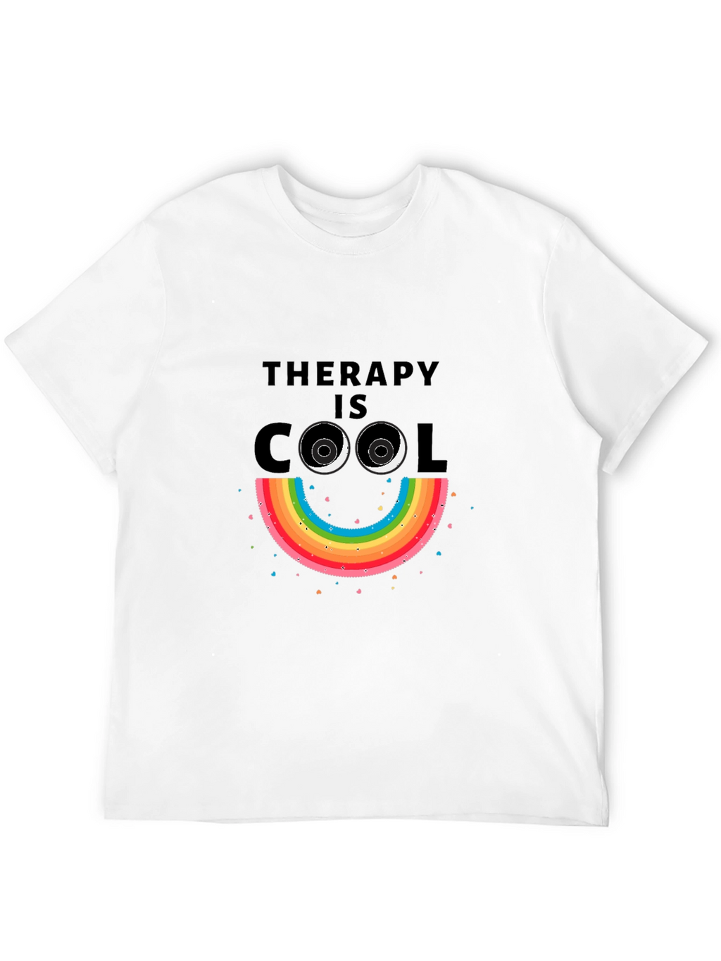Therapy is Cool Rainbow Smiley Tee