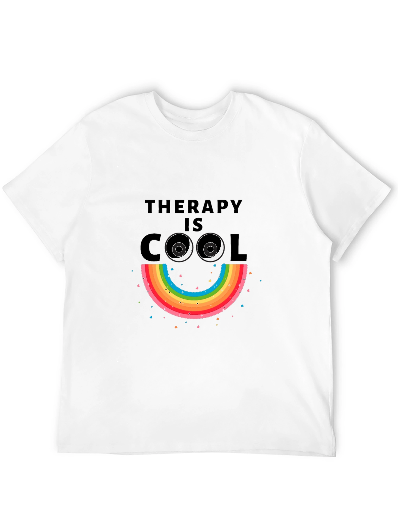 Therapy is Cool Rainbow Smiley Tee