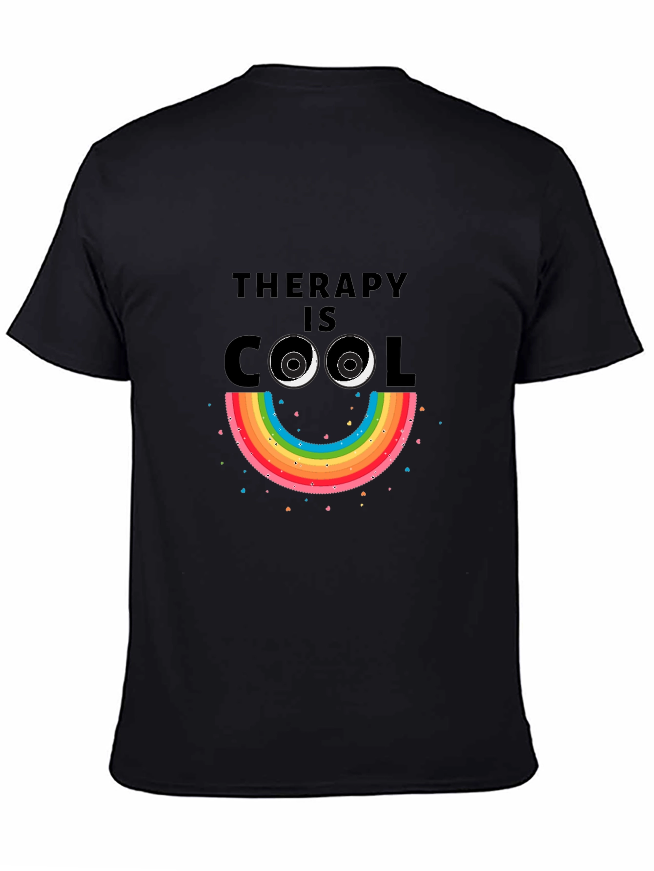 Therapy is Cool Rainbow Smiley Tee