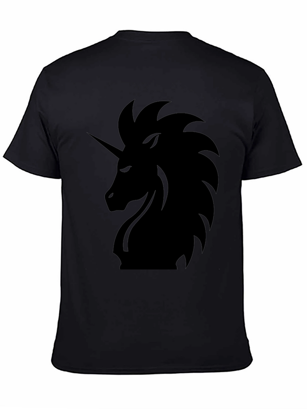 Mens Black Unicorn Graphic Tee