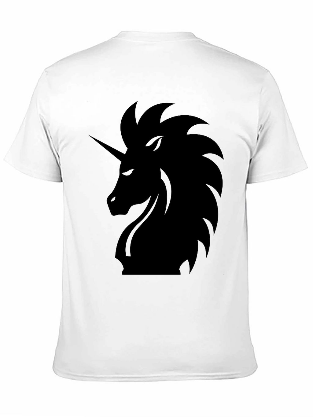 Mens Black Unicorn Graphic Tee