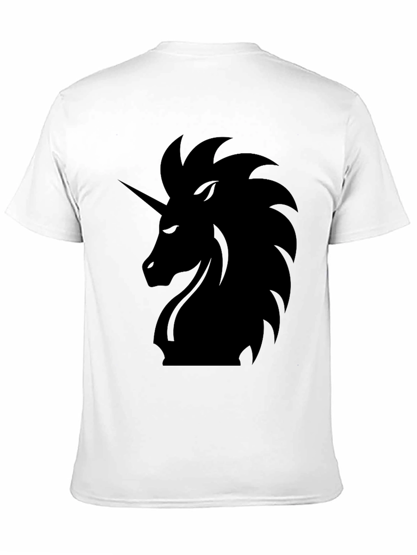 Mens Black Unicorn Graphic Tee