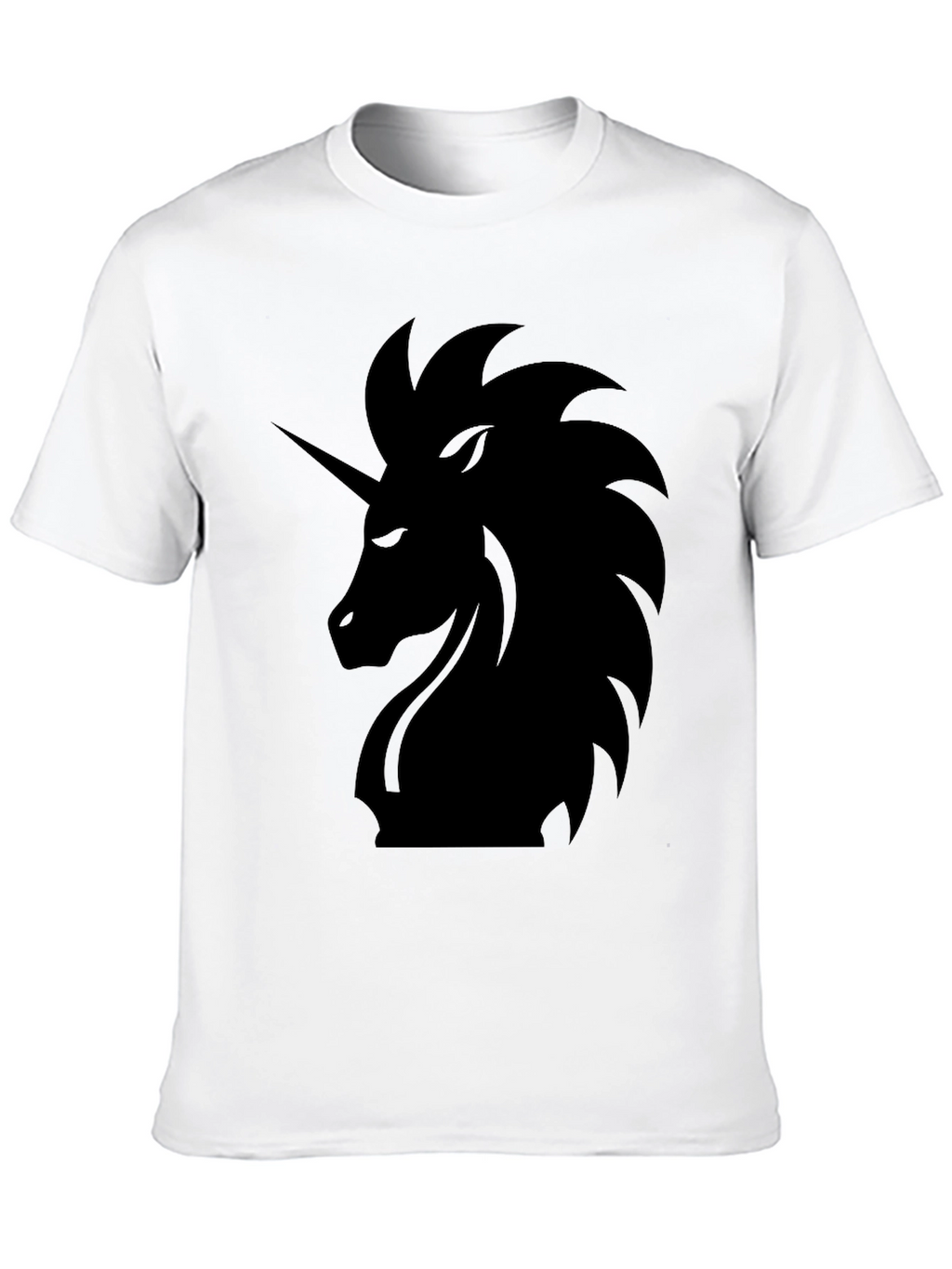 Mens Black Unicorn Graphic Tee