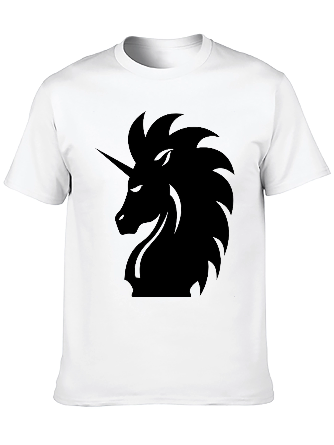 Mens Black Unicorn Graphic Tee