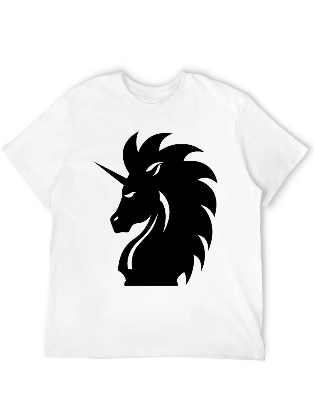 Mens Black Unicorn Graphic Tee