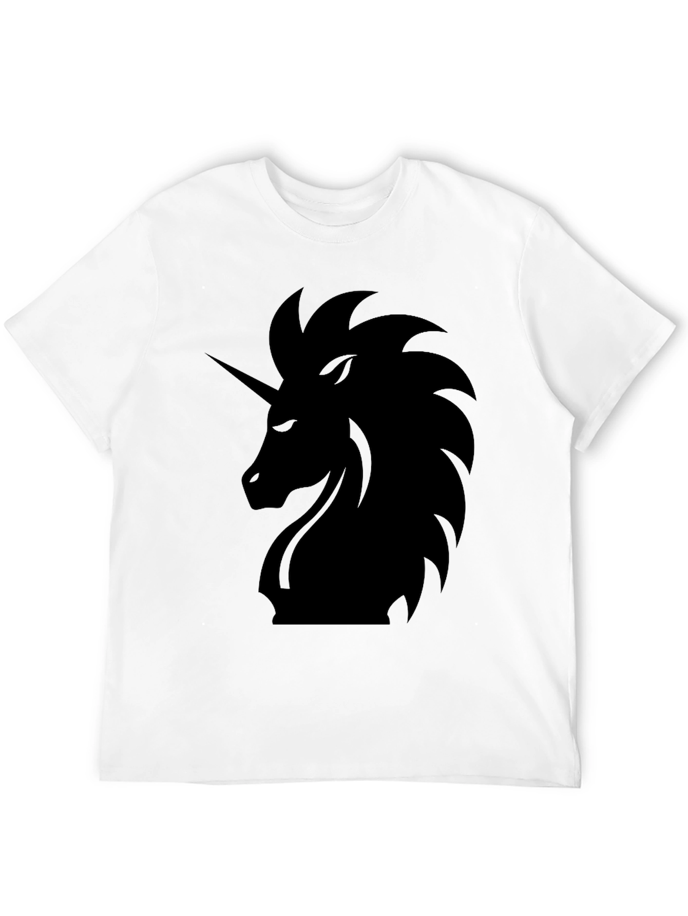 Mens Black Unicorn Graphic Tee