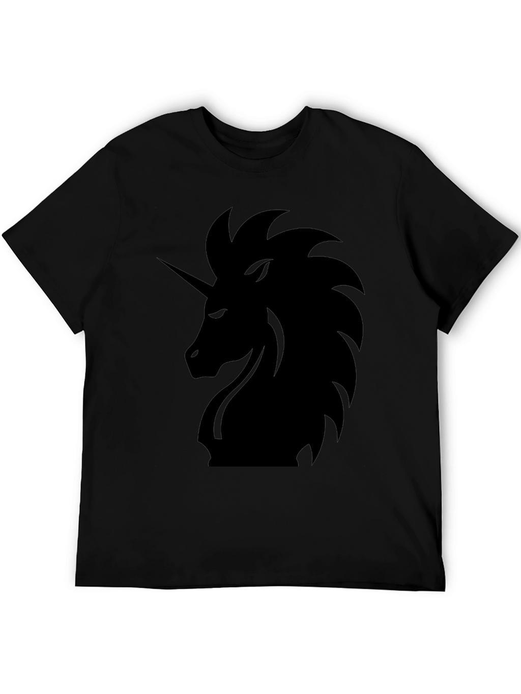 Mens Black Unicorn Graphic Tee