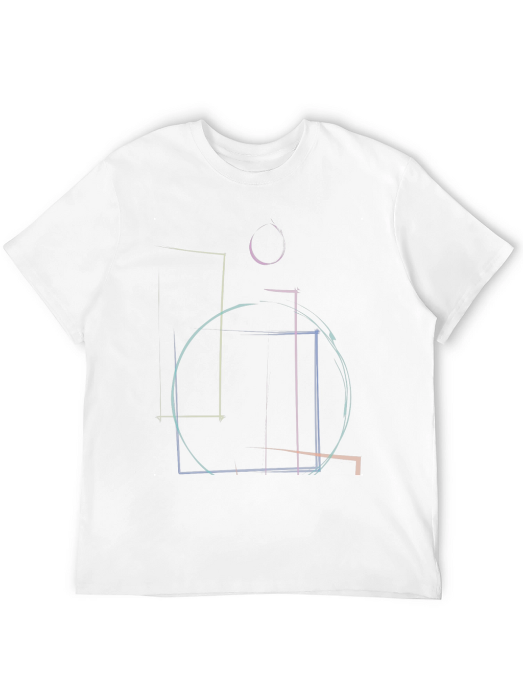 Abstract Geometric Line Art T-Shirt