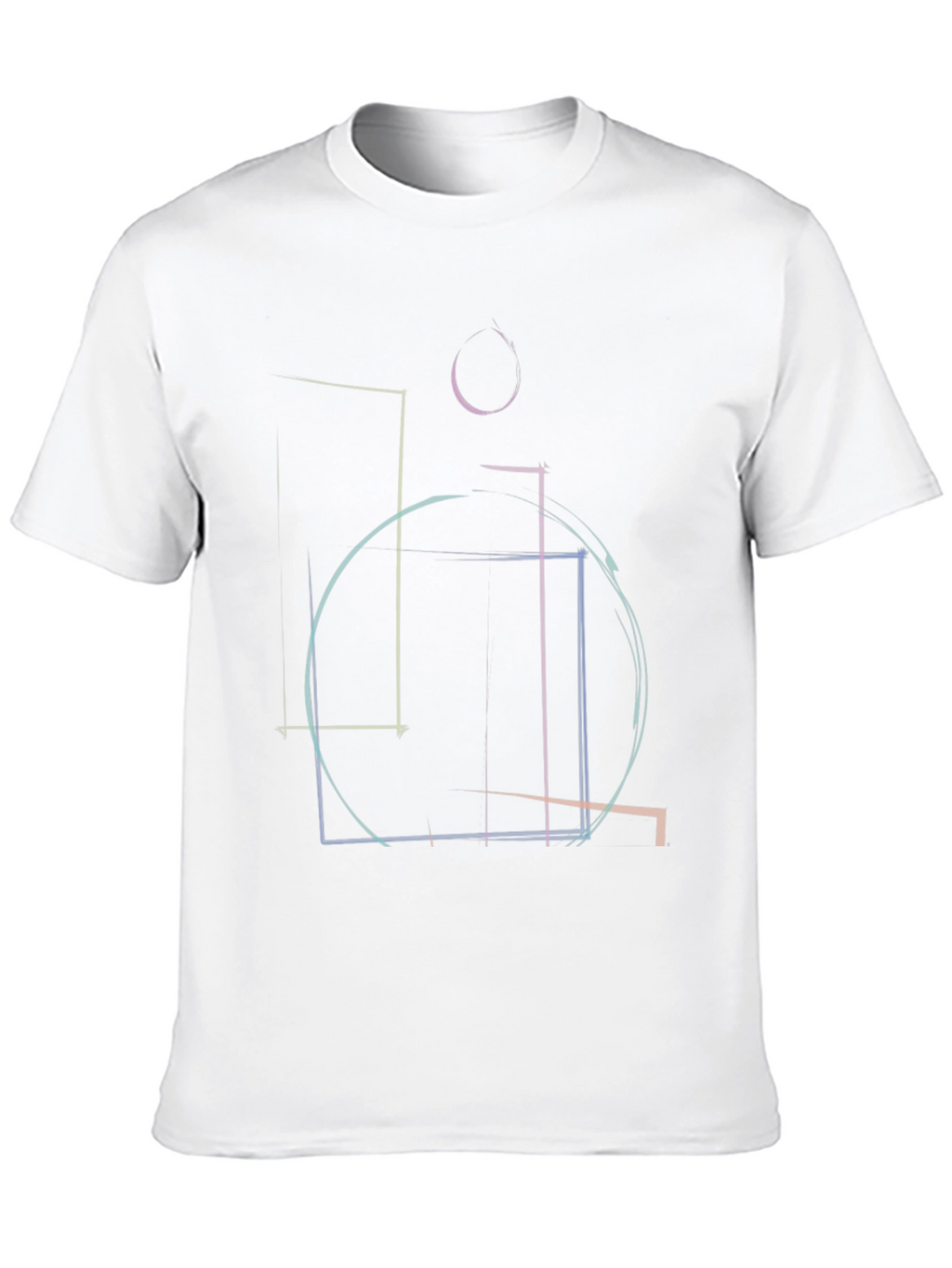 Abstract Geometric Line Art T-Shirt