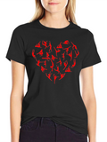 Gymnastics Heart T-Shirt - Black