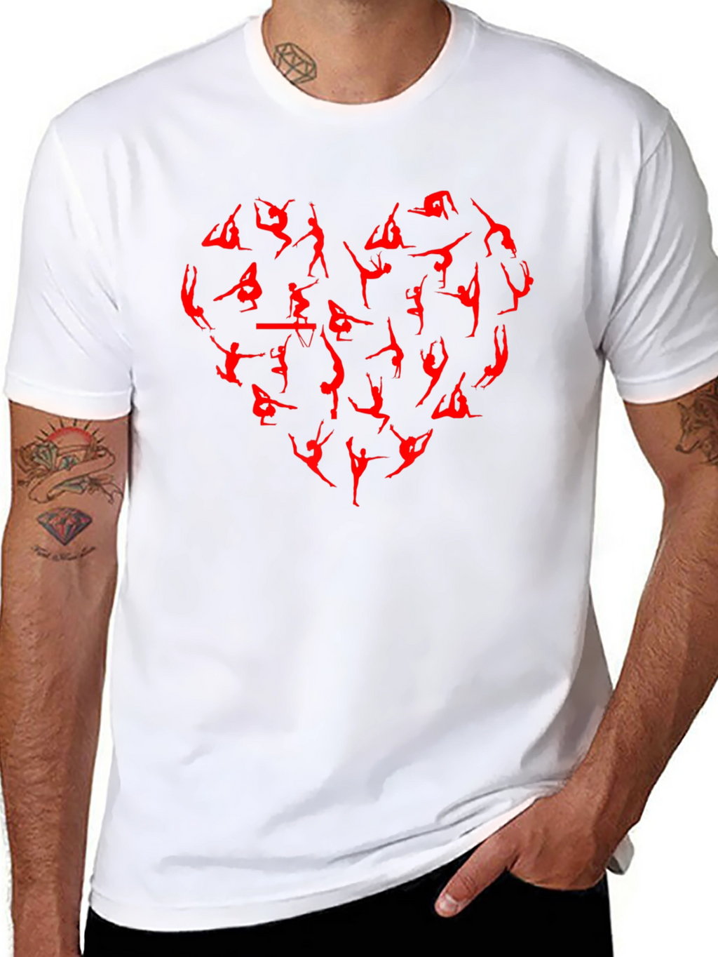 Gymnastics Heart T-Shirt - Black