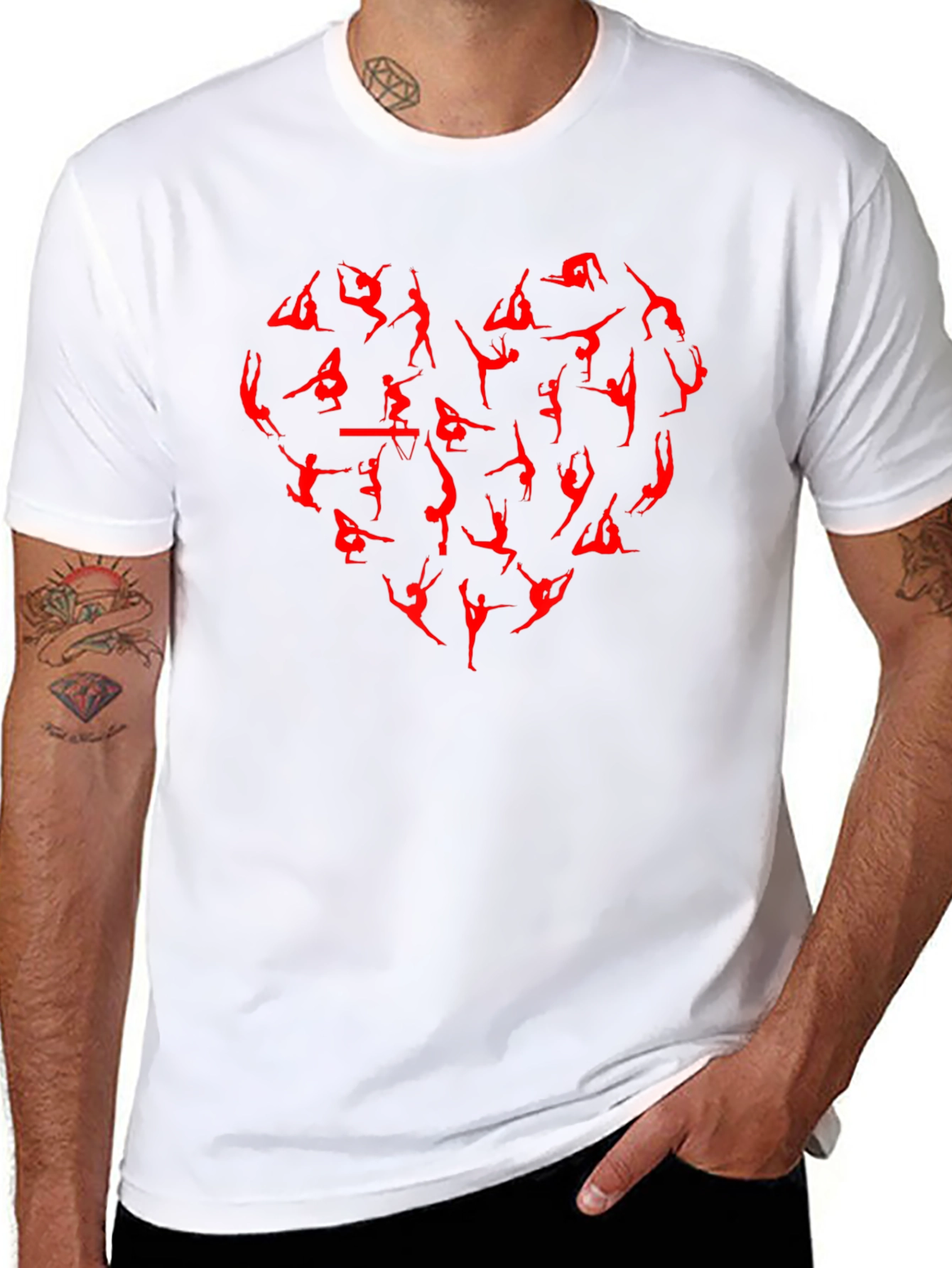 Gymnastics Heart T-Shirt - Black