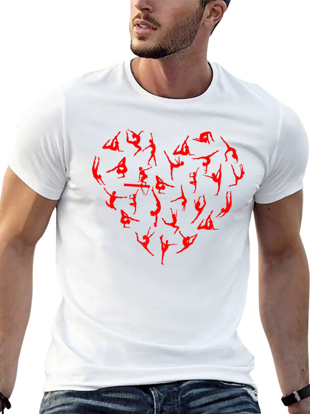 Gymnastics Heart T-Shirt - Black