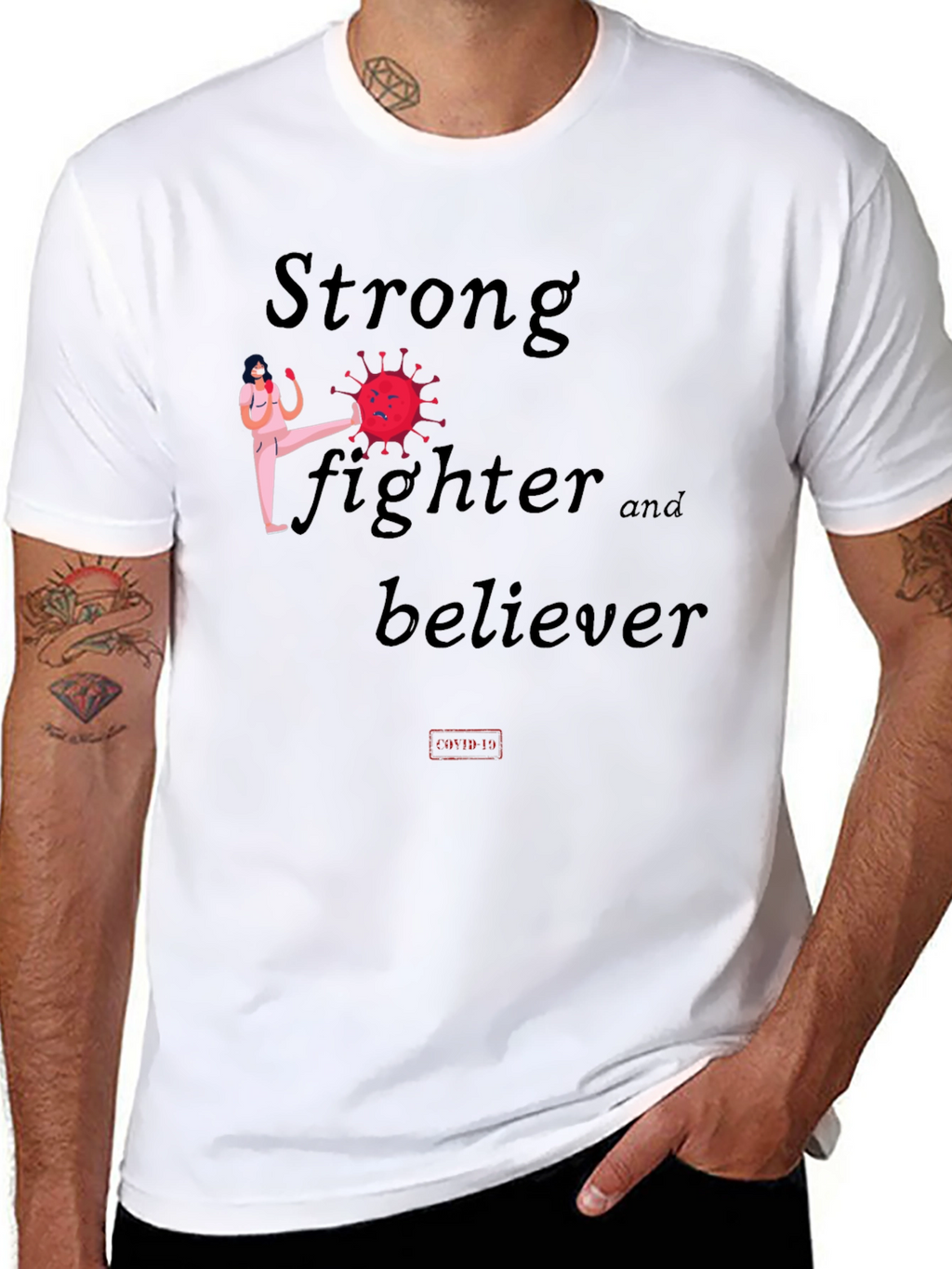 Strong Fighter Believer Graphic Tee