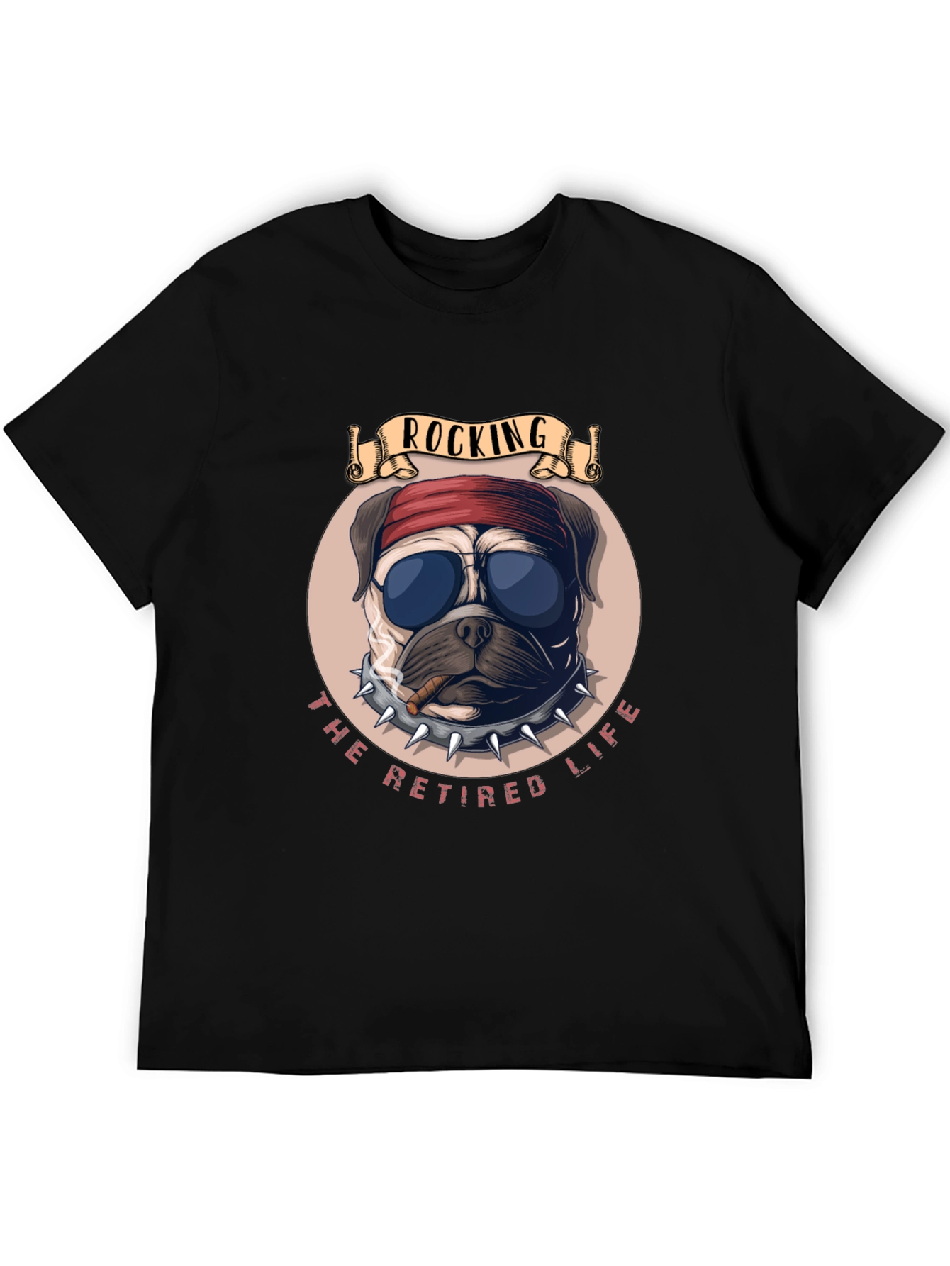 Rocking Retired Life Bulldog Graphic Tee