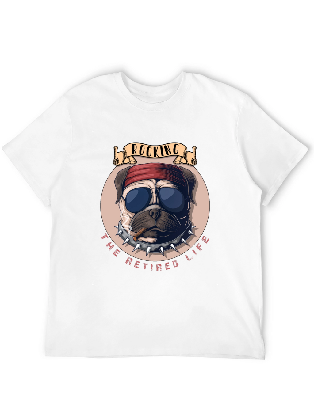 Rocking Retired Life Bulldog Graphic Tee