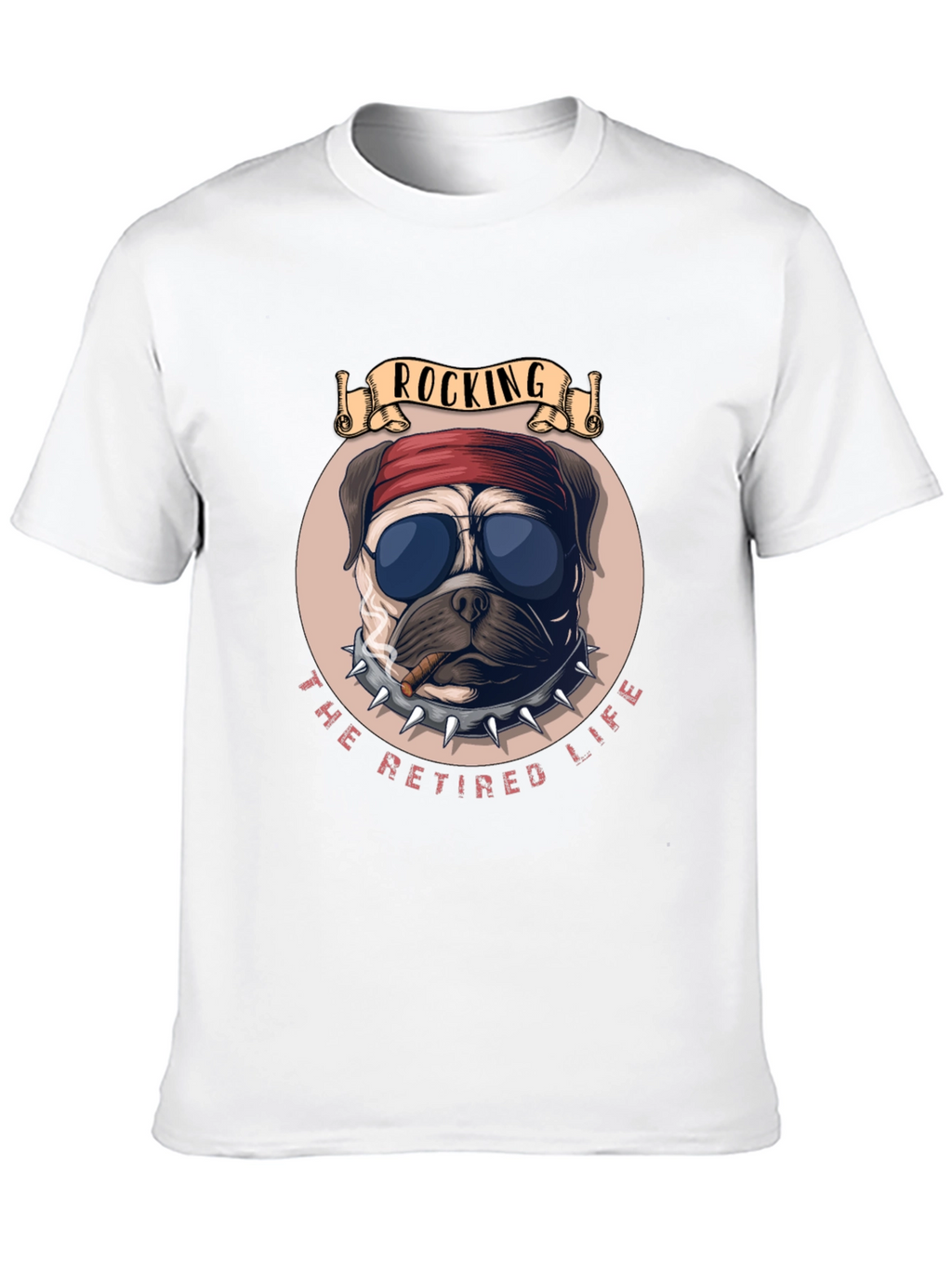 Rocking Retired Life Bulldog Graphic Tee