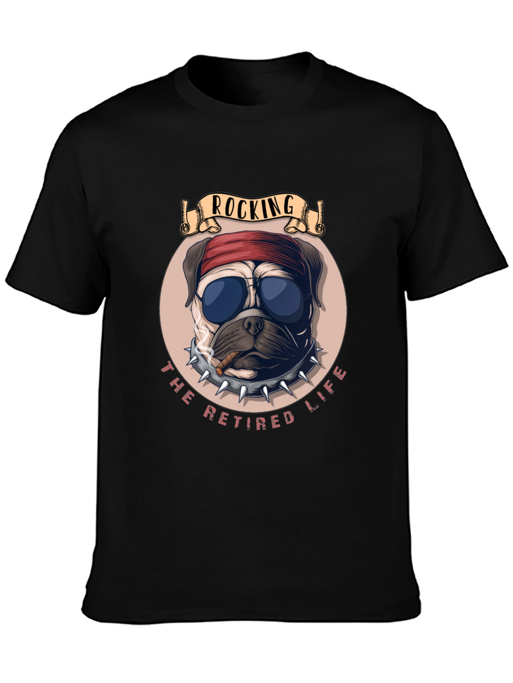Rocking Retired Life Bulldog Graphic Tee
