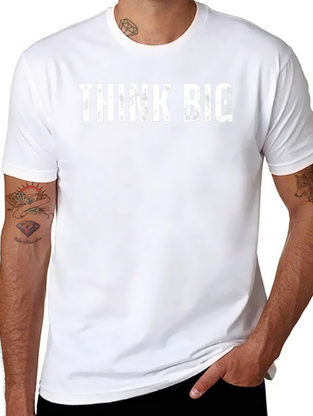 Think Big Act Small Black T-Shirt