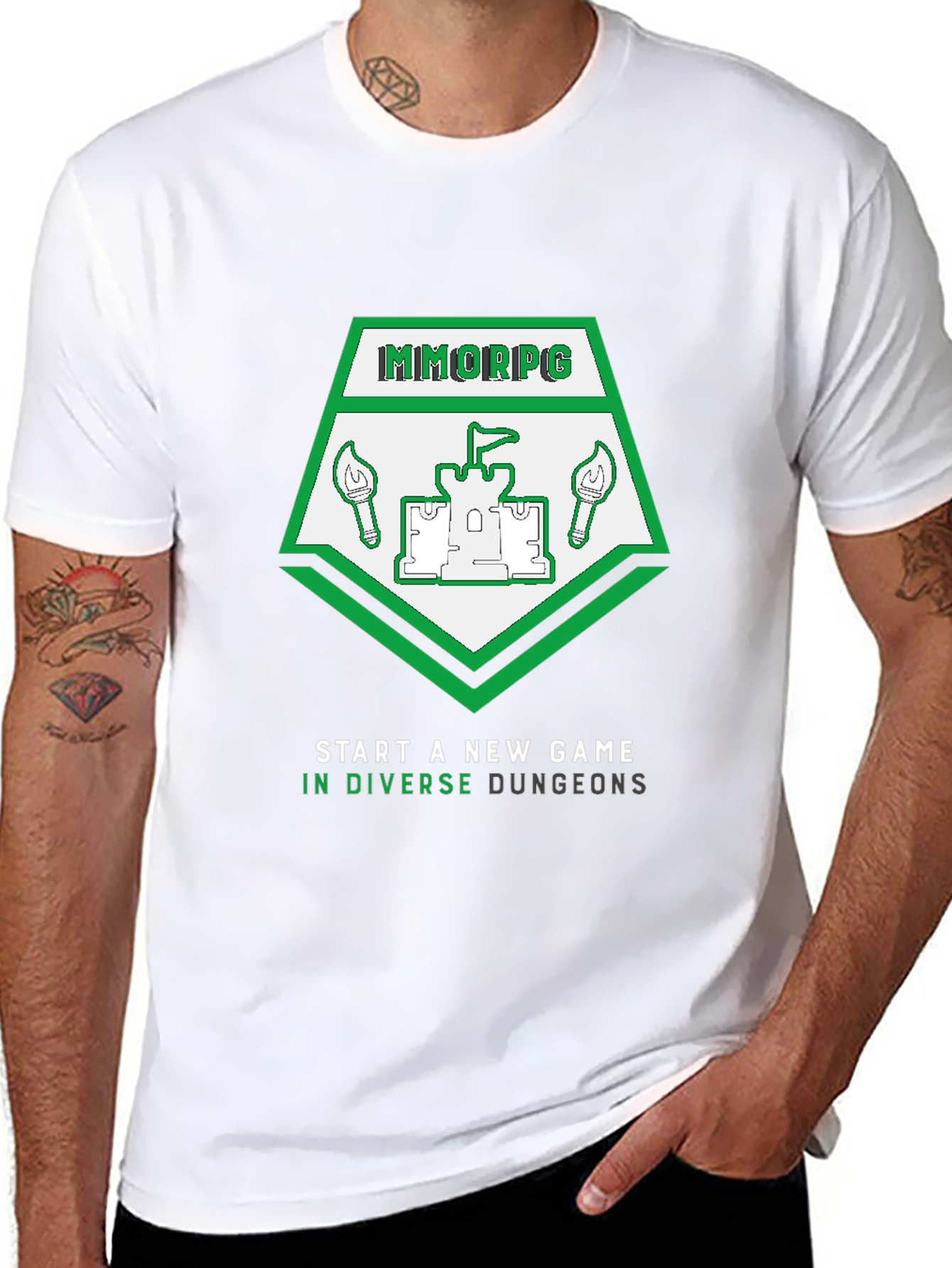 MMORPG New Game T-Shirt - Diverse Dungeons Design